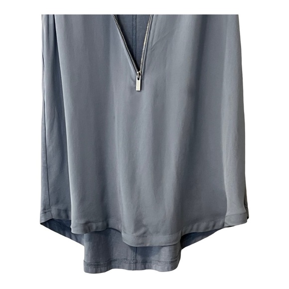 The Kooples Sport Silk Sleeveless Half Zip Front Women’s top Blue - Picture 7 of 15